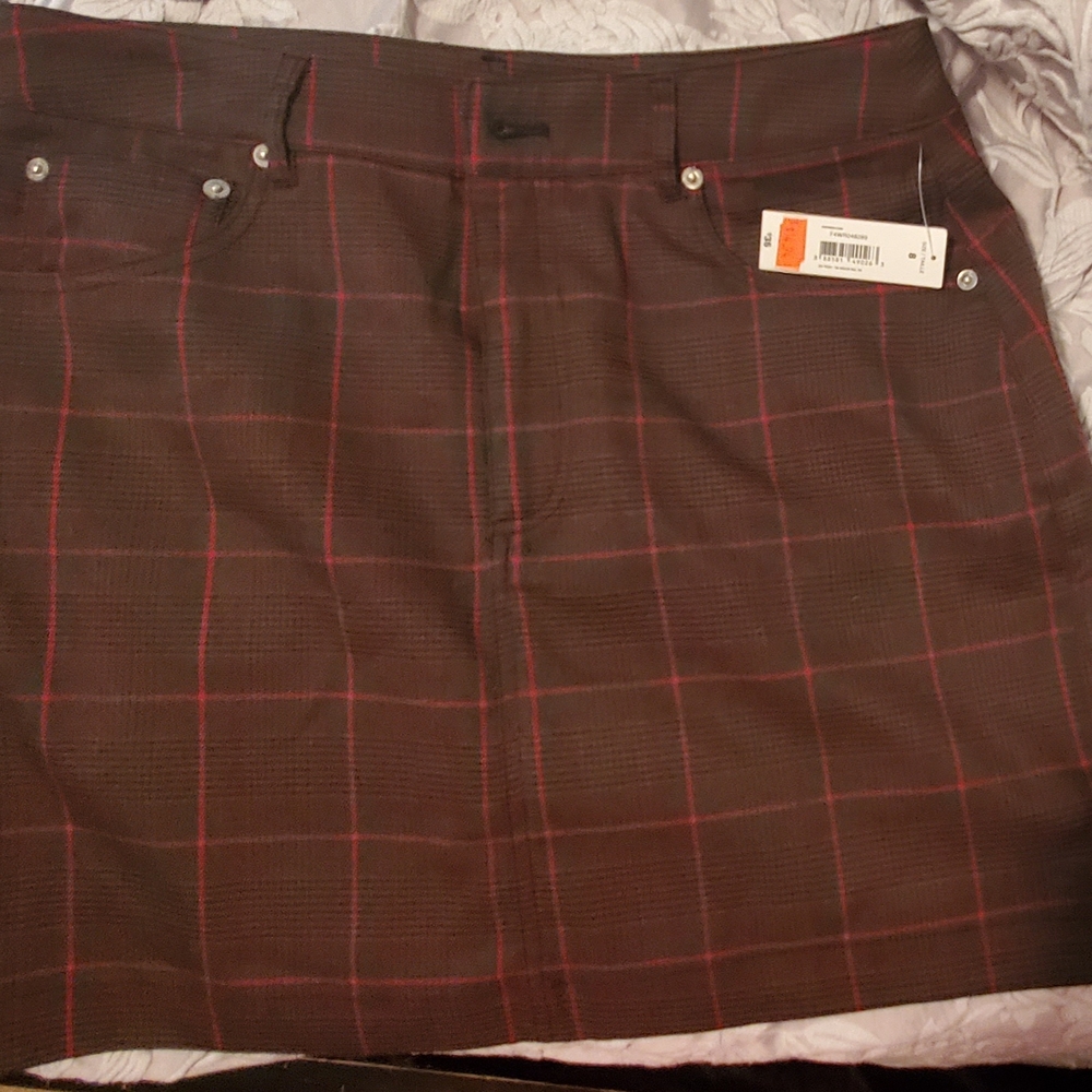 Joe Fresh Pink and Brown Pencil Mini Skirt